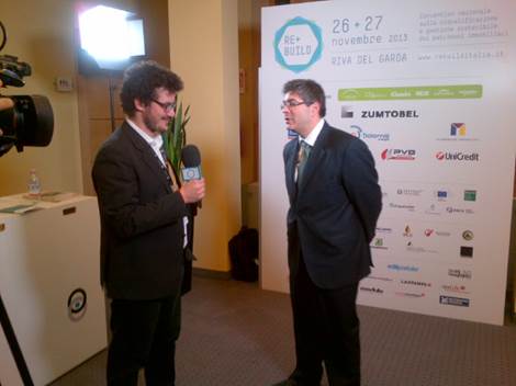 Alexander Aronsohn speaks to the press following his presentation at ReBuild 2013 Alex ReBuild